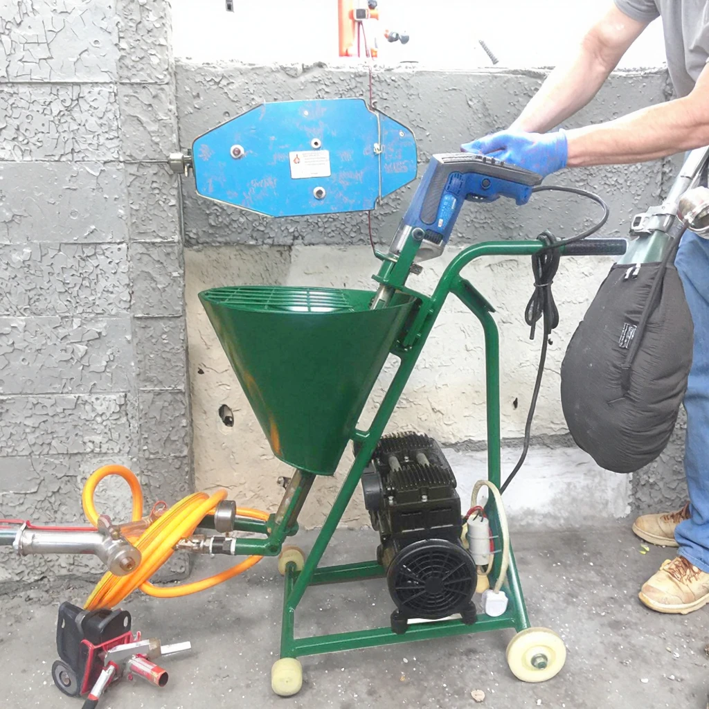automatic wall  professional putty plastering mortar spraying pump cement  spraying machine