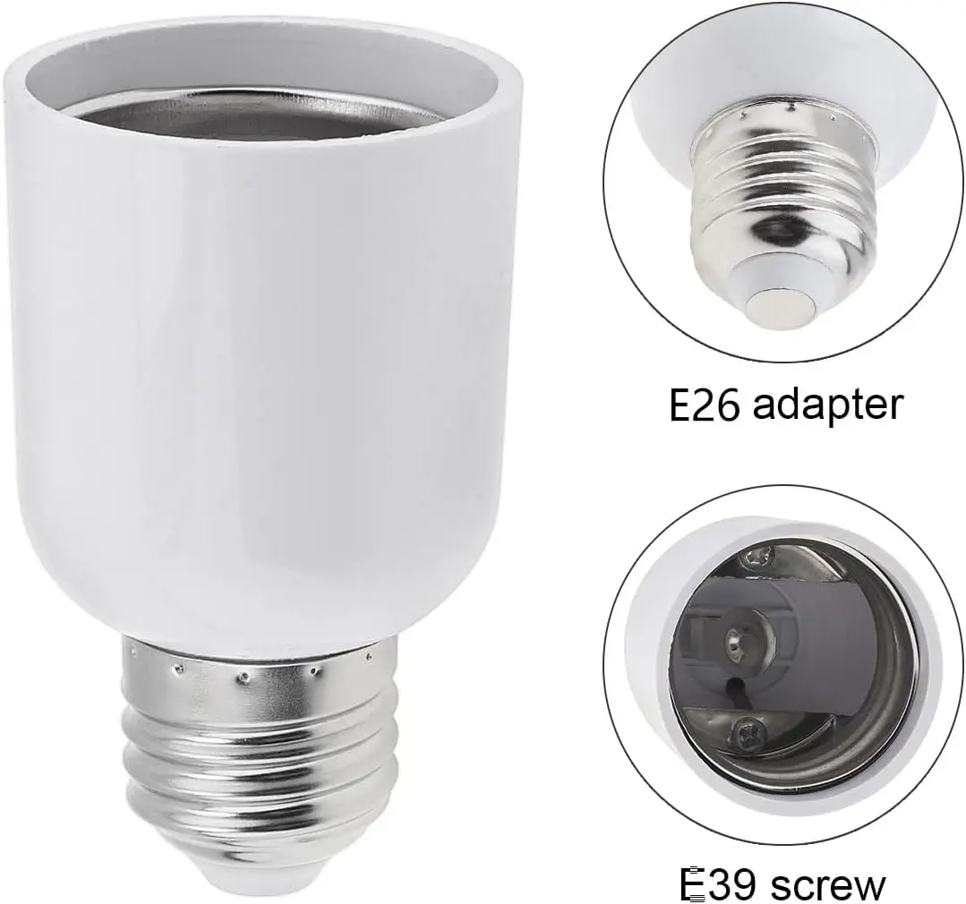 E26 E27 to E39 E40 Mogul Base Adapter Medium Standard Light Bulb Lamp Socket Converter PBT Heat Resistant with Bronze Contact