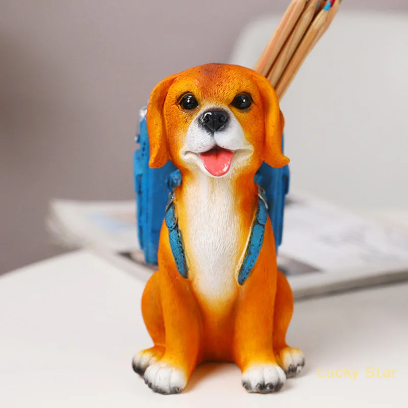 かわいい子犬ペンホルダークリエイティブ文具収納ボックスデスクトップ装飾学生文具用品子供のギフト