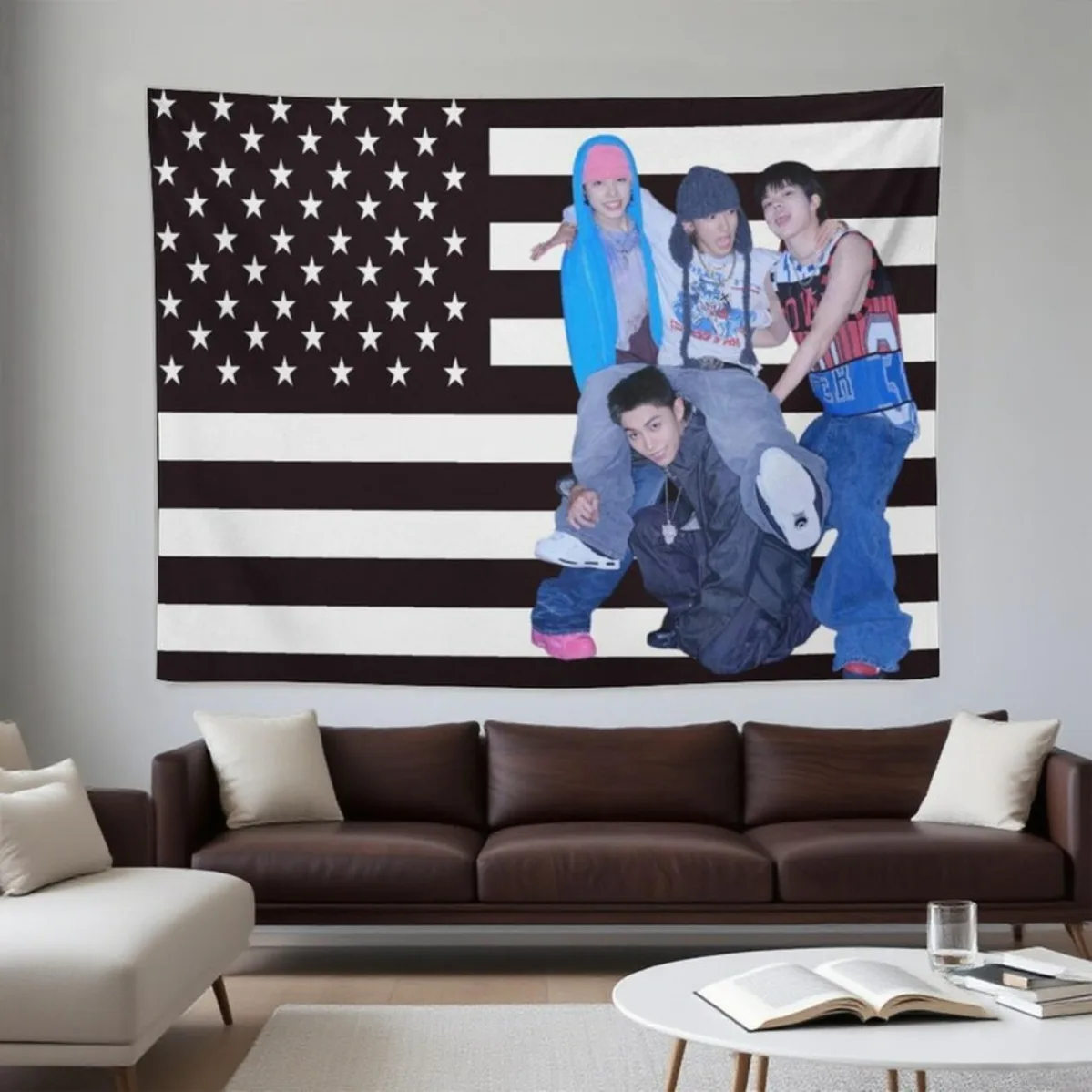 Custom Lngshot K-Pop Flag Personalized 4sho Banner Lngshot Fan Gift Concert Cheer Room Decoration