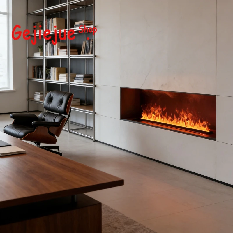 

Атомизированный камин с цветным пламенем, бюджетный камин с водяным туманом, простое управление, идеальный первый камин для небольших помещений