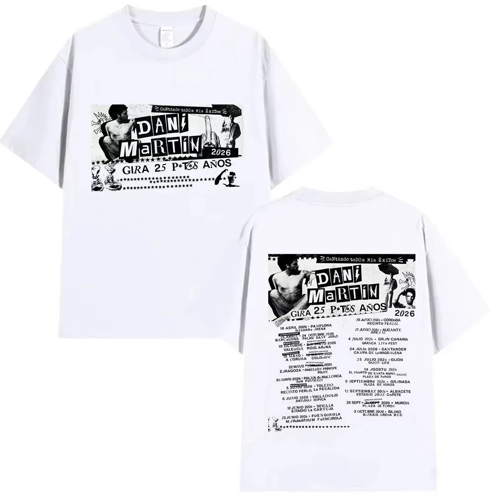 2026 Vintage Tour Poster Graphic Large Printed Cotton Unisex Short Sleeve T-Shirts for Kids Adults Retro Street Casual Tops