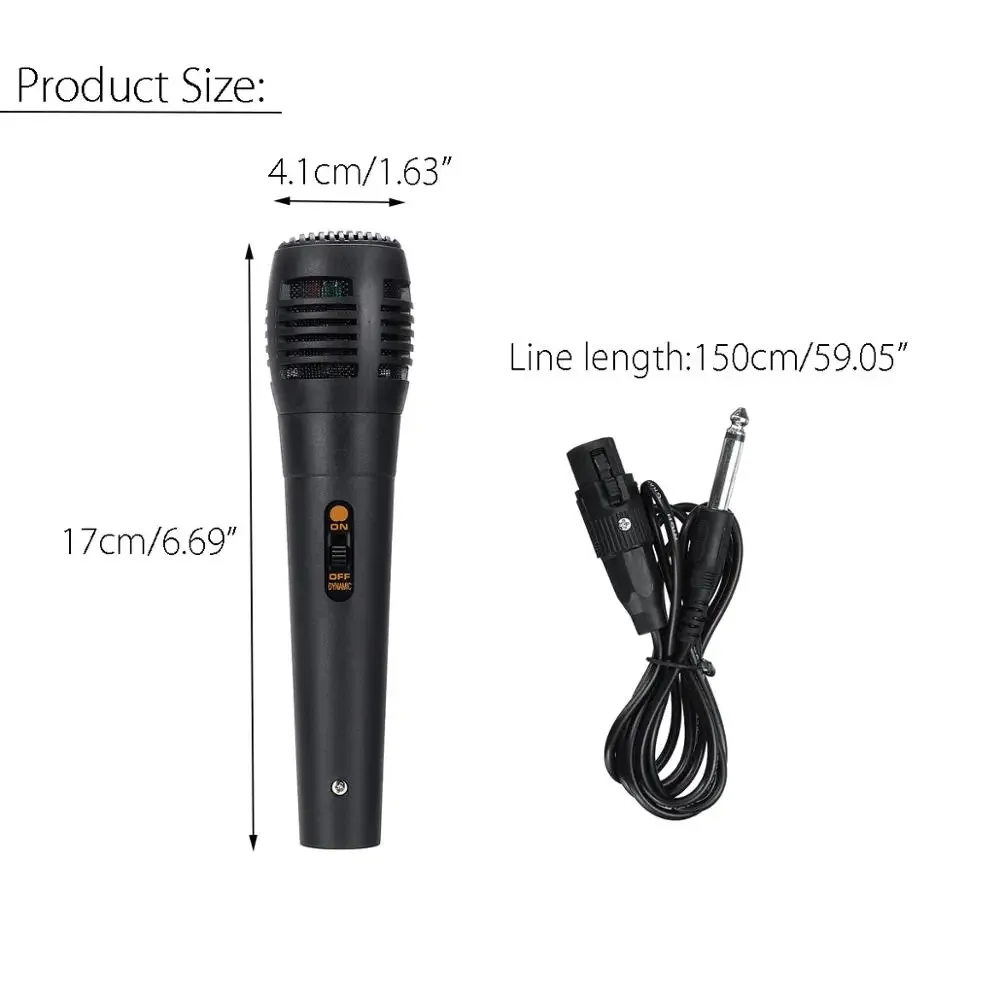 Handheld Wired Microphone Uni-directional Dynamic Professional Stereo Studio Speech Mic Audio for Karaoke