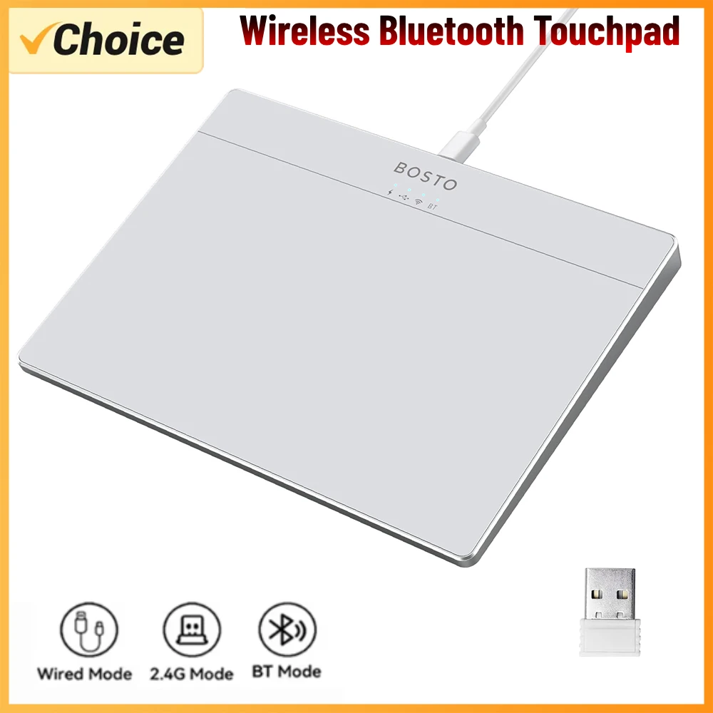 Wireless Touchpad Trackpad Bluetooth Touch Pad High Precision Multi-Touch 2.4G Wired Portable Ergonomic Trackpad Mouse Laptop