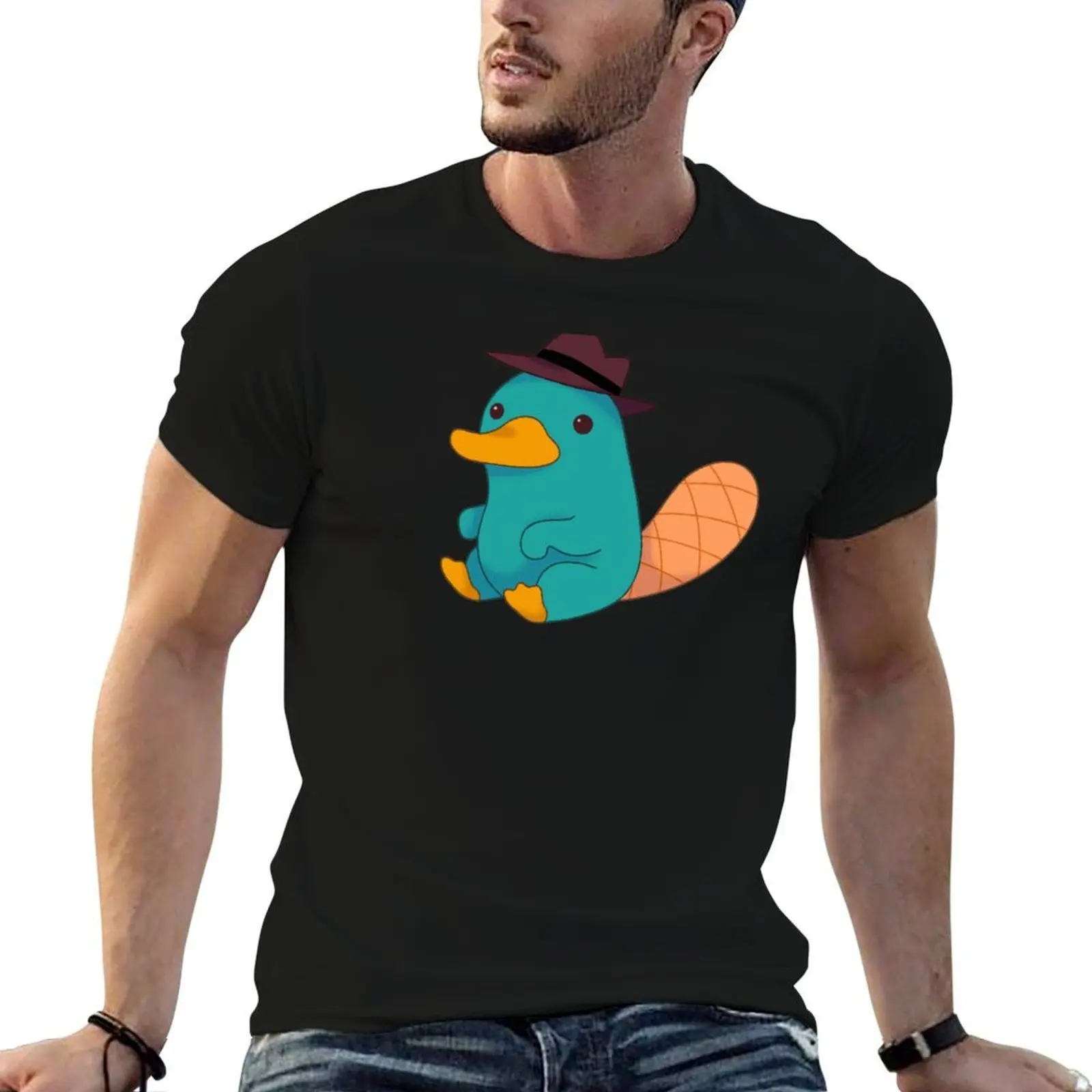 Chubby little agent p T-Shirt graphic t shirt vintage summer top T-shirts for men cotton