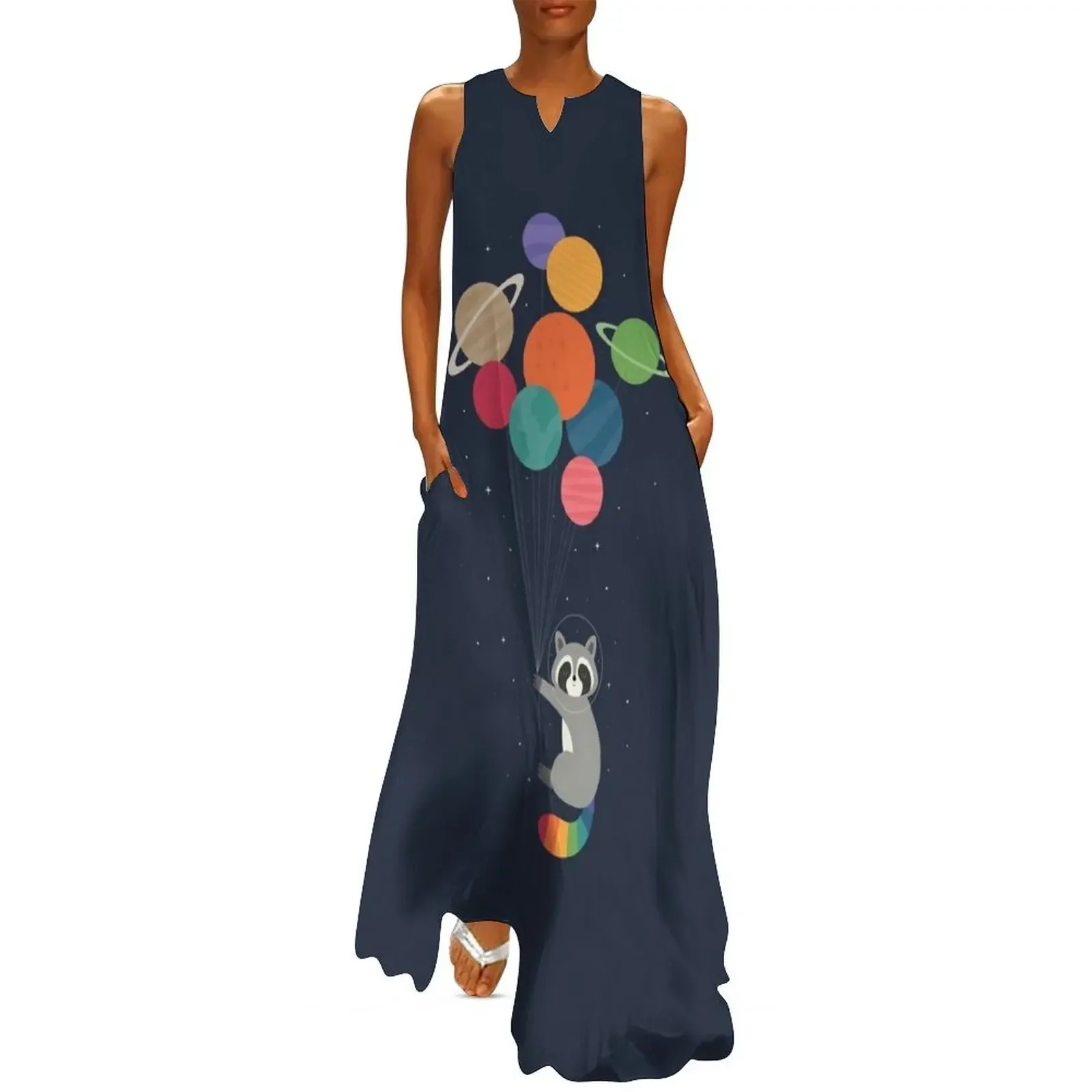 

Space Raccoon Long Dress luxury dresses cocktail dresses dresses ladies 2025 summer Woman clothing Dress