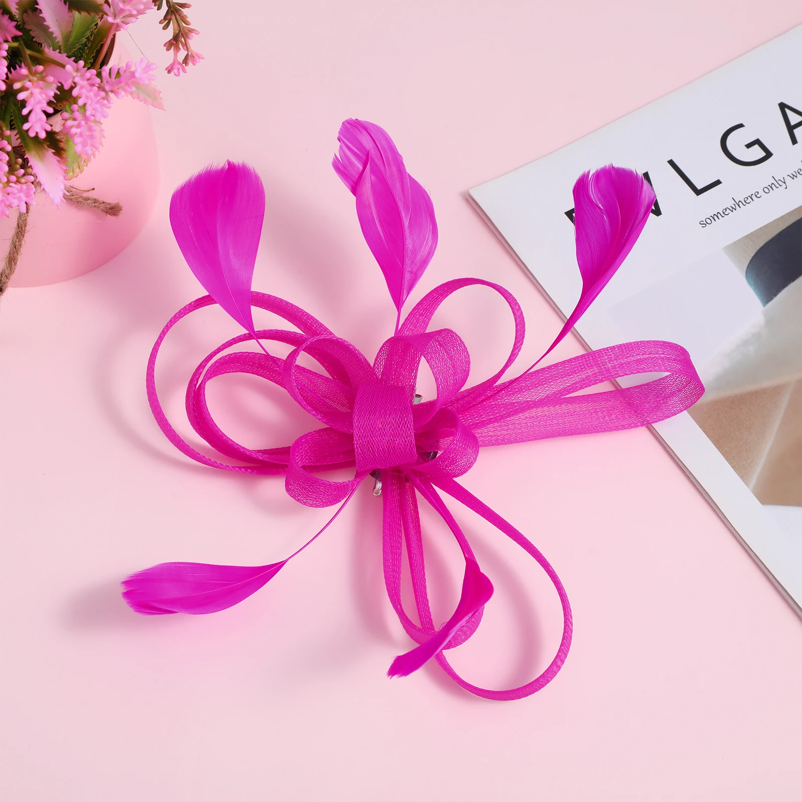 

Hair Clip Navy Blue Bridal Headpiece Wedding Party Accessory Elegant Fascinator Pin for Formal Occasions