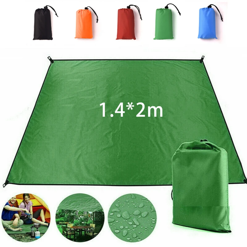 200x140cm Tent Waterproof Cloth Rainproof Sunshade Hammocks Mat Shelter Camping Mat Picnic Awning Cover Outdoor Hiking Accessory