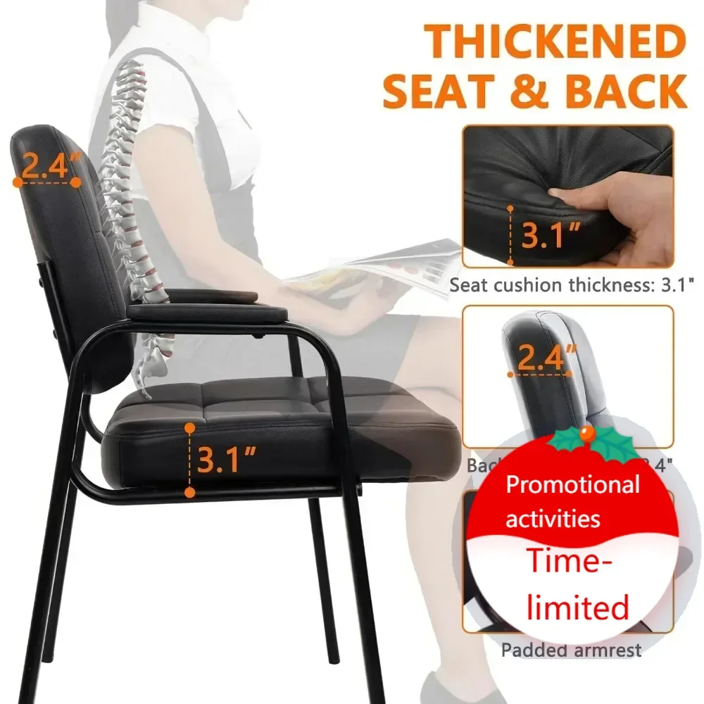 

Горячая распродажа: Кожаное офисное кресло для зоны ожидания, выдерживающее до 180 кг, с мягкими подлокотниками, подходит для пожилых людей и домашнего использования.