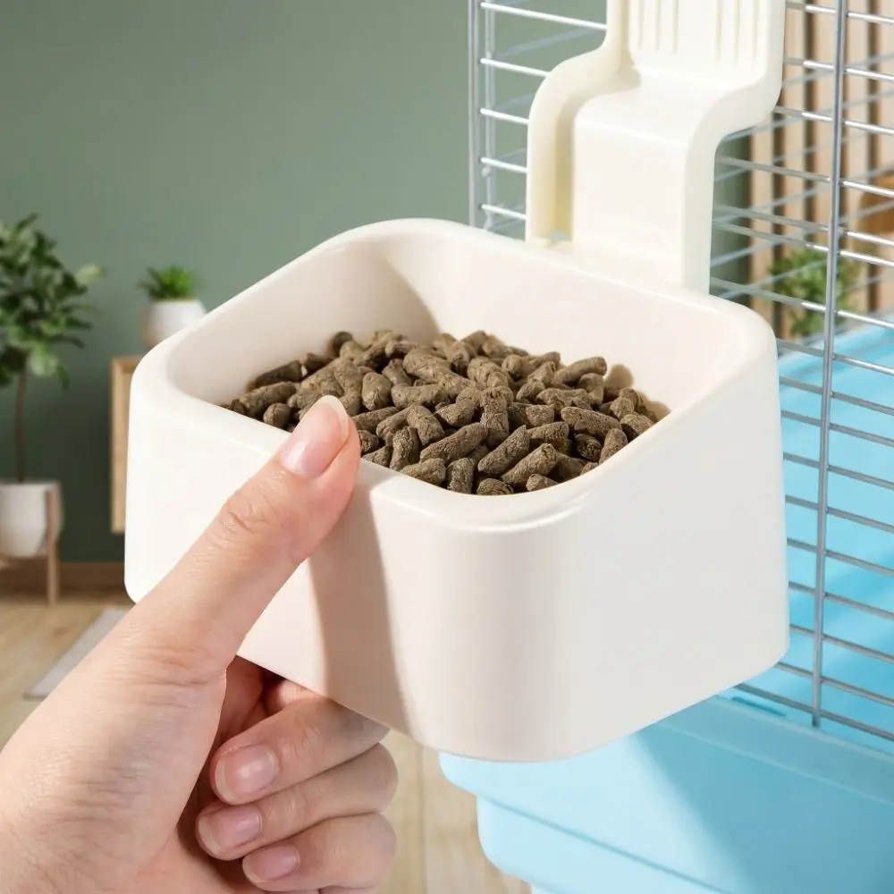 Large Capacity Rabbit Food Bowl Bite Resistant Hangingc Rabbit Feeding Dish Easy installation Detachable Small Pet Feeder view 3