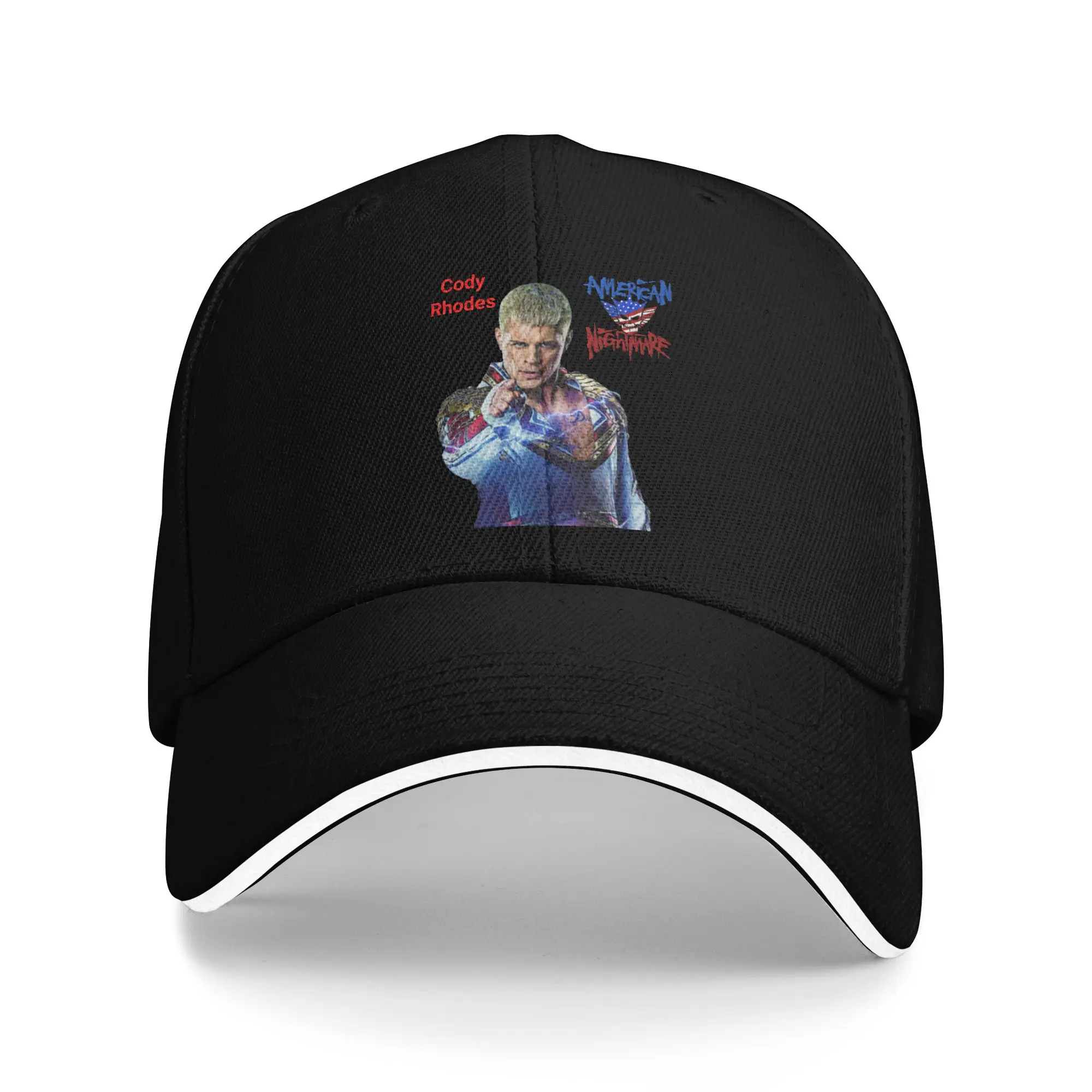 Unisex Cody Rhodes Abdul Jalil Sandwich Hat  , Sport Baseball Caps Polyester  Trucker Worker Cap Adjustable Sports Cap Summer