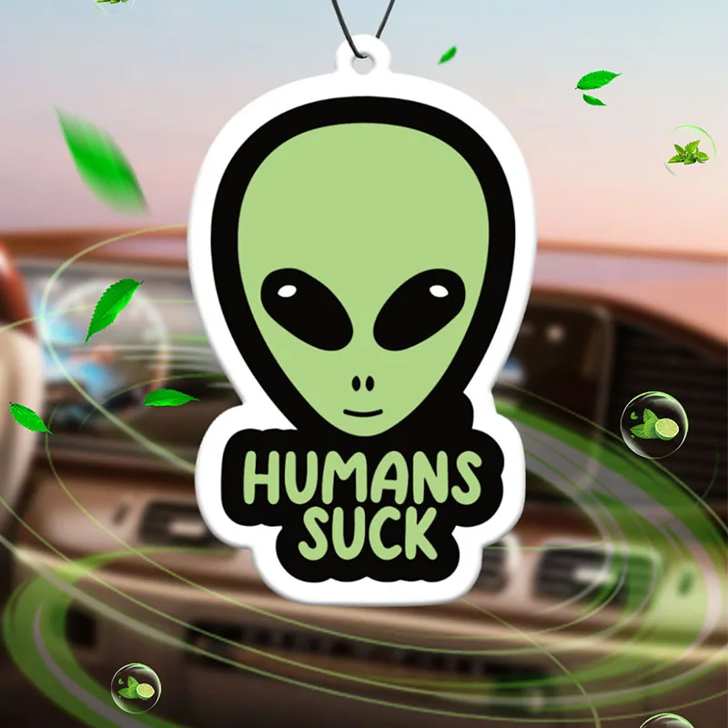 Colonia Especial Humans (4711 Ambientador Especial para Automóvil) | Colgante para espejo retrovisor y clip de ventilación de doble propósito | Tabletas de aromaterapia de material natural | Fragancia duradera durante 90 días | Sin alcohol | No tiene miedo del sol | Diseñado específicamente para desodorizar automóviles, armarios y baños. | Patrón de animación de dibujos animados | Unisex | Fragancia de lujo | Mismo que un hotel de cinco estrellas