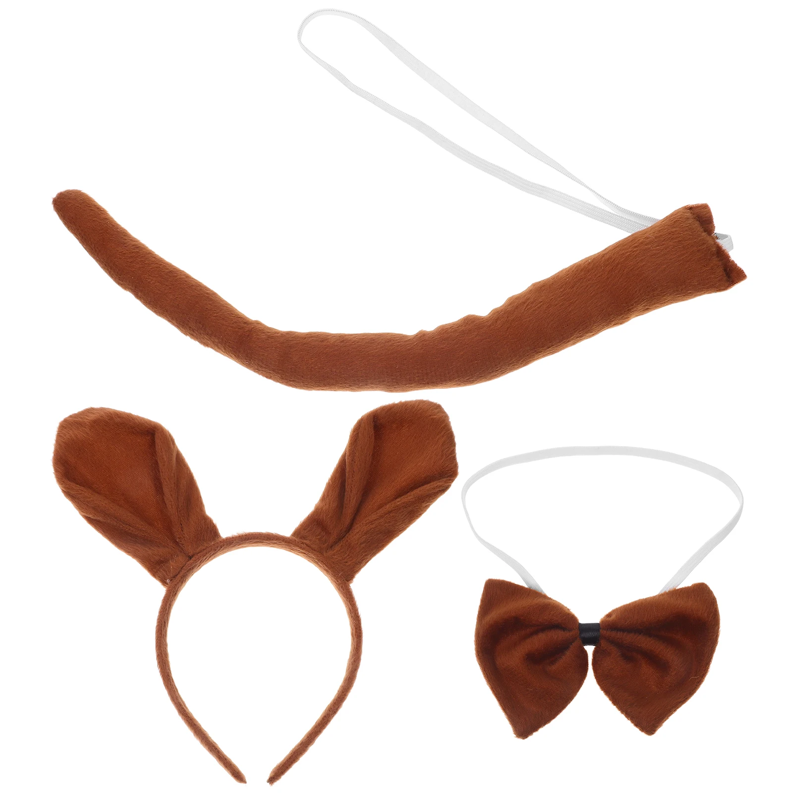 

Kangaroo Three-piece Set Tail Kids Performance Costume Animal Durable Stretchy One Size Fits Most Fun Cartoon Photo Prop
