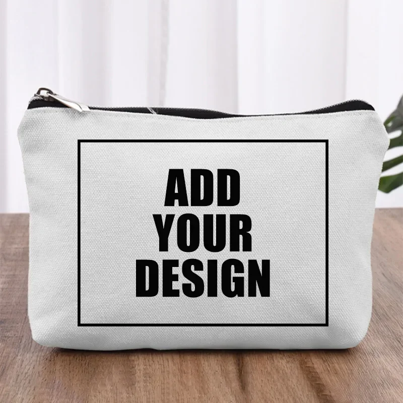 Personal Custom DIY Logo Makeup Bag Pouch Travel Outdoor Girl Women Cosmetic Bags Toiletries Organizer Lady Storage Make Up Case