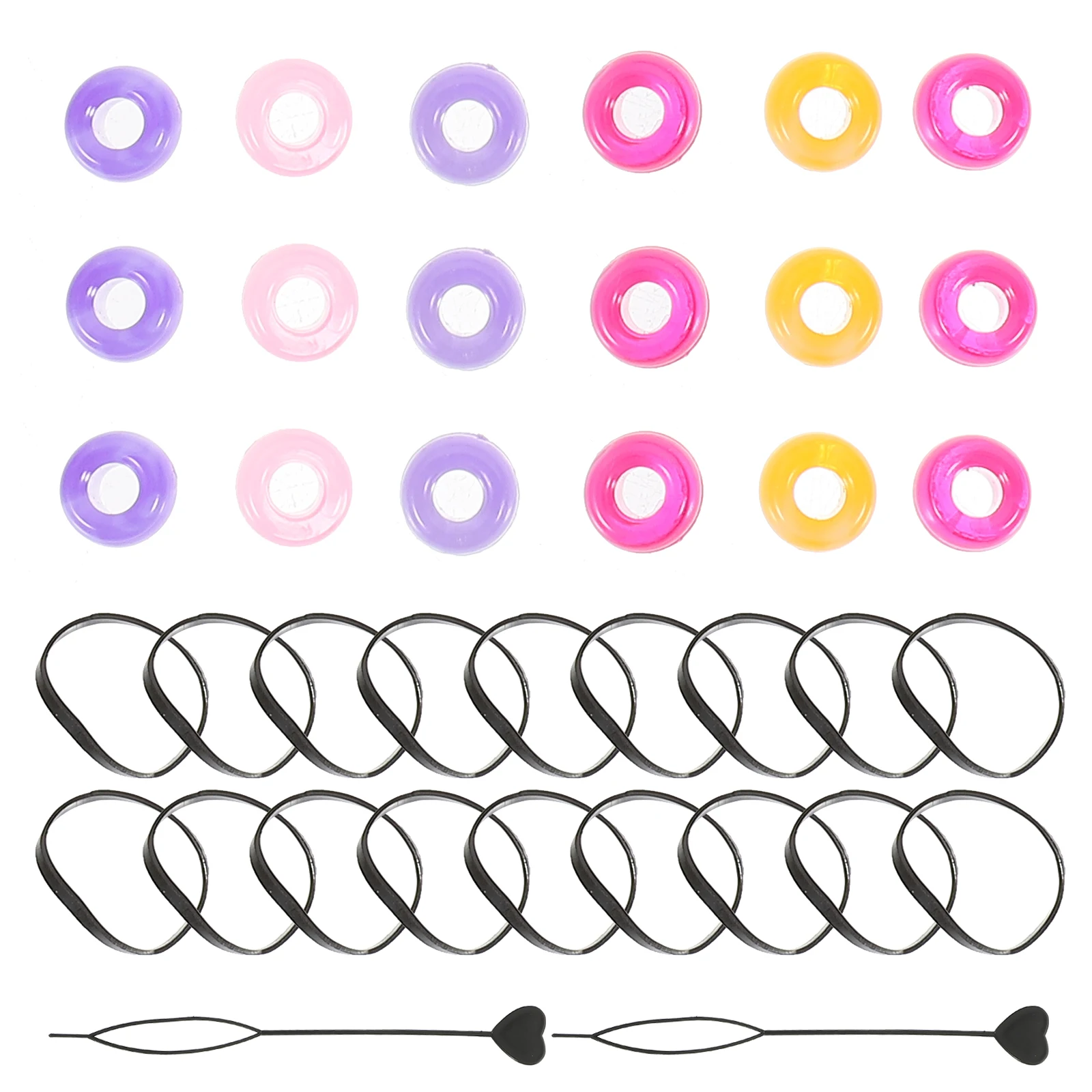 

1Set Durable Dreadlocks Beads Set for Hair Braiding Colorful Fashionable Accessories DIY Hair Jewelry Rings for Gifts