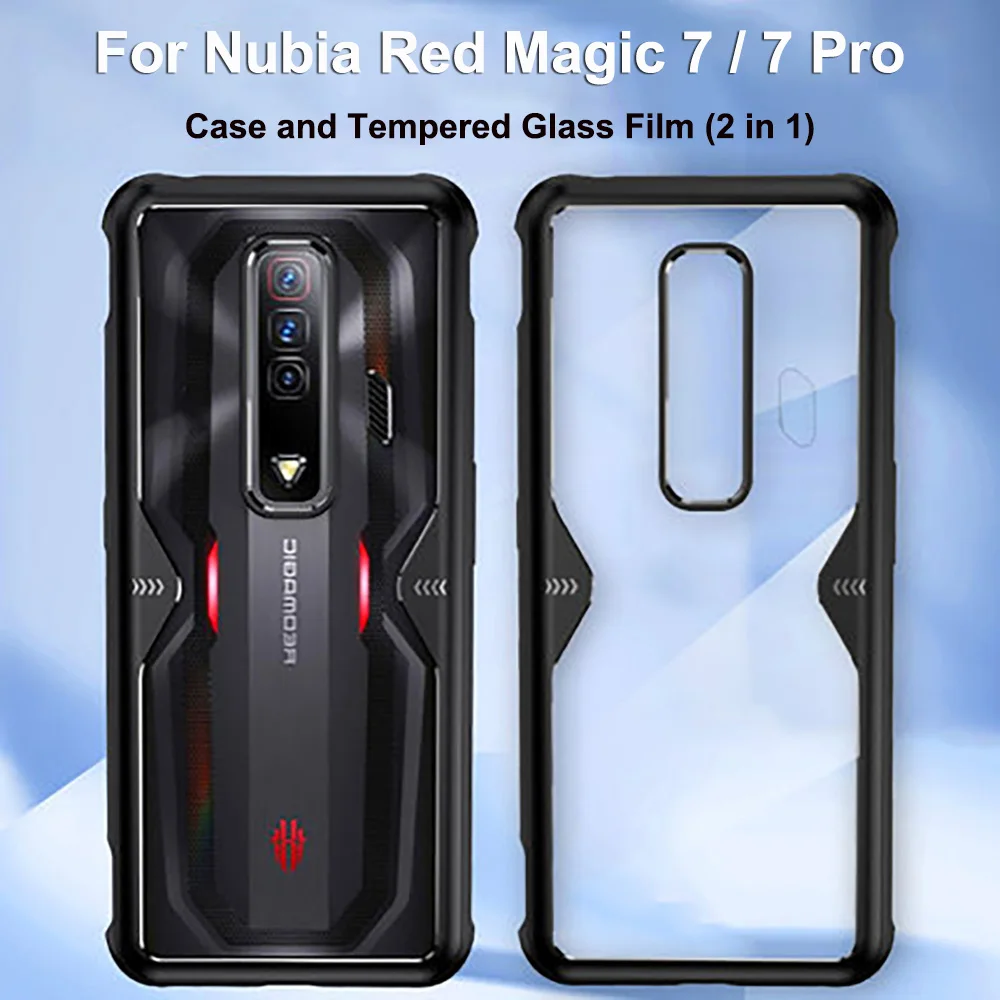 Case For Red Magic 7S Pro Protection PC + TPU Hard Shell Shockproof RedMagic 7 Pro Cover For Red Magic 7 7S With Film