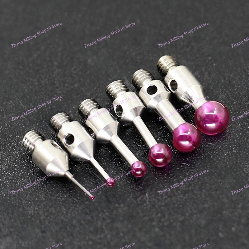 CMM Touch Probe Stylus 0.5-6mm Dia Ruby Ball Tungsten Carbide Stem M3 Tool Touch Probe Three Coordinate Probe Stylus