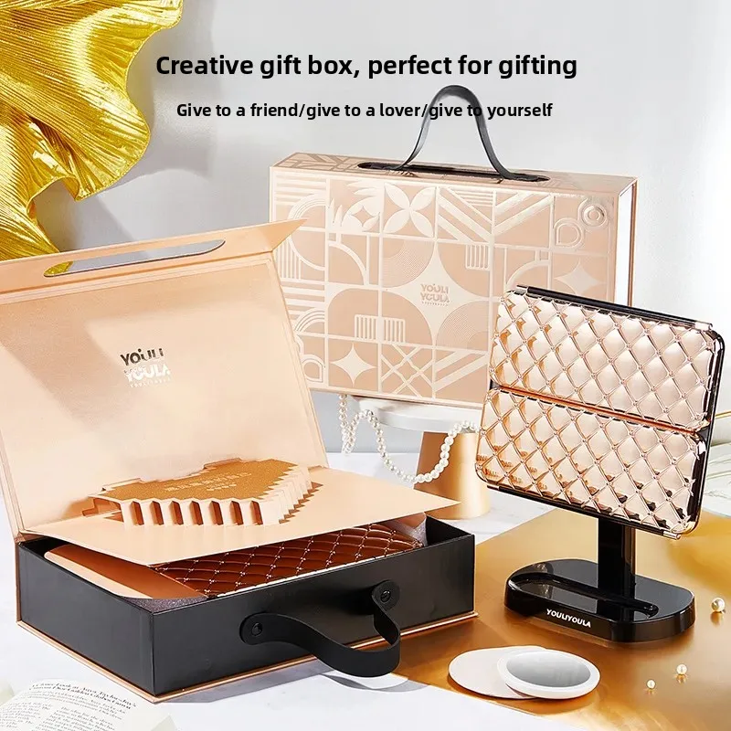 Fall in Love At First Sight Makeup Mirror Set LED Multi-functional High Definition Makeup Girls Practical Birthday Gift Box Tool
