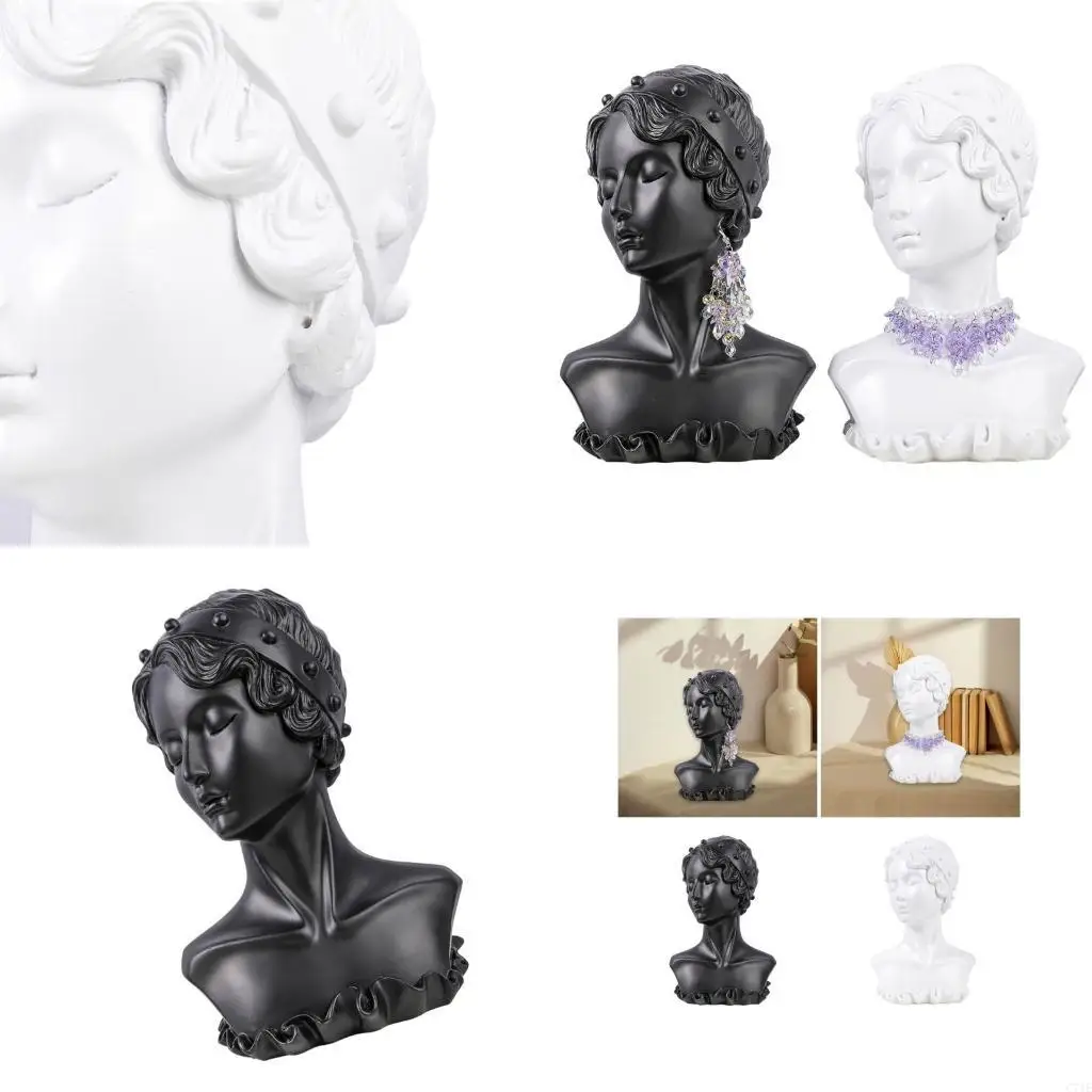 

Resin Jewelry Display Bust for Necklaces and Earrings Pendant Presentation Stand