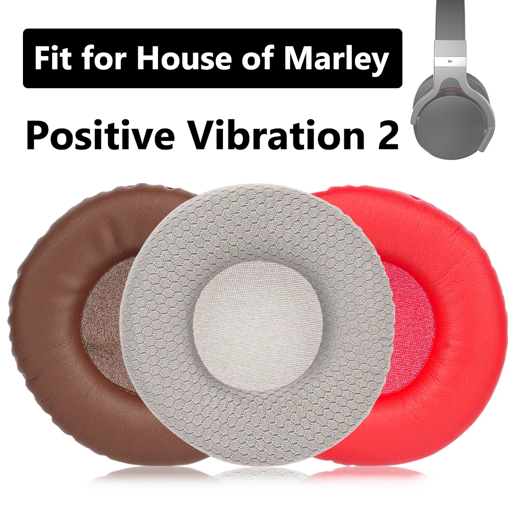 Ear Pads For House of Marley Positive Vibration 2 Headphone Earpads Replacement Headset Ear Pad PU Leather Sponge Foam