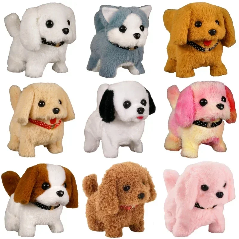 Electronic Walking and Barking Plush Dog Toy Interactive Puppy Dog with Remote Control for Kids Toddler Gifts toys