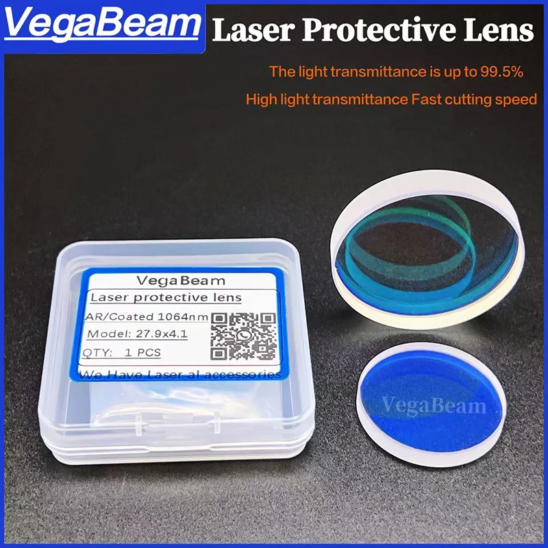 

10 PCS Raytools Original Protective Windows 27.9x4.1mm Optical Protective Lens 37x7mm 12KW 15KW Fiber Laser Cutting Machine Lens