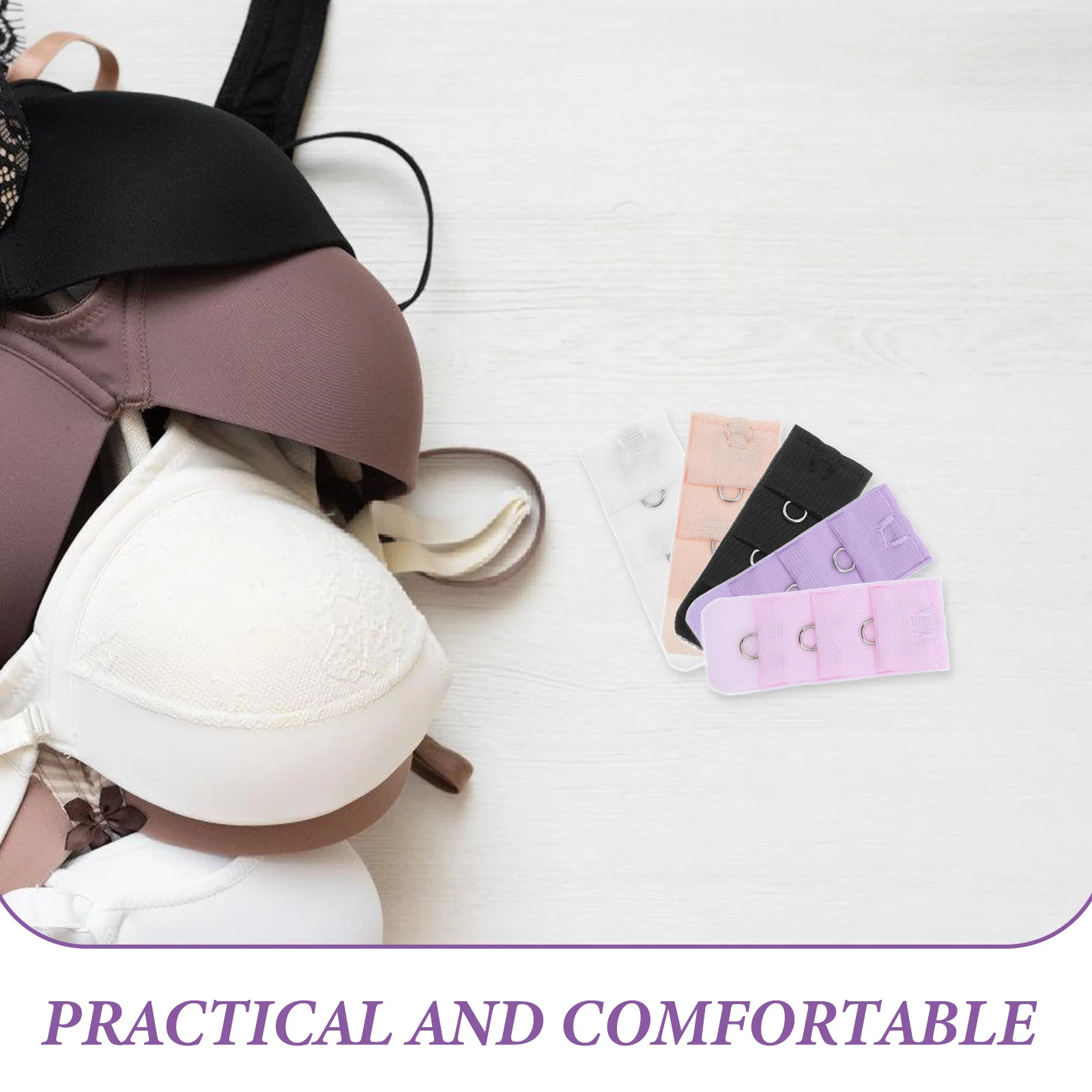 

10Pcs Women's Bra Extenders 1 Hook 3 Rows Comfortable Bra Extension Hooks Brassiere Buckle Extender for Weight Gain Pregnant