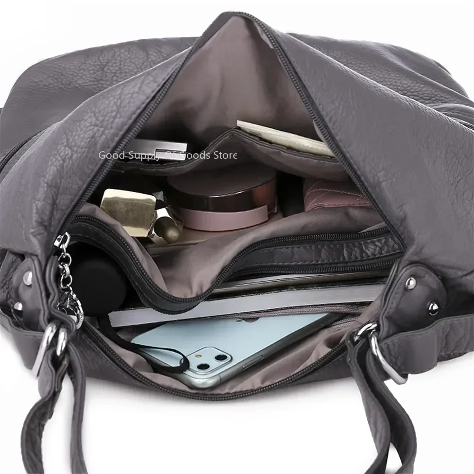 Mochila multifunción de cuero suave 3 en 1 para chicas adolescentes, bolso escolar de gran capacidad a la moda para mujeres, bolso de hombro para mujeres, mochila