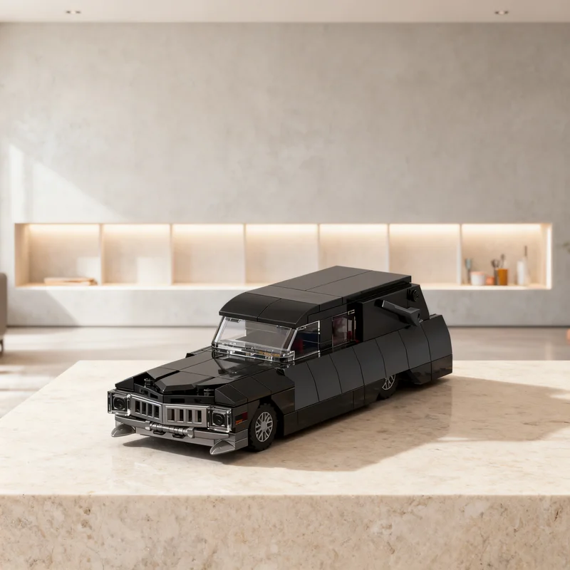Art Craft Idea - 215pcs MOC City Traffic Hearse 6