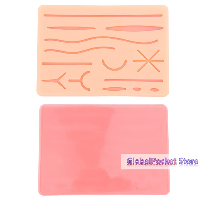 

[TG823]Skin Suture Model Wound Silicone Suture Pad Y Traumatic Suturing Training Pad Reusable Silicone Suture Practice Mat