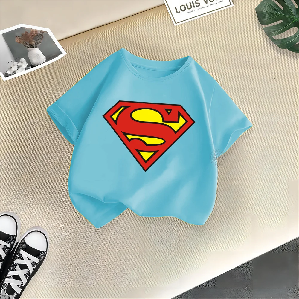 Cartoon Summer clothing Casual cotton T-shirt Super Heroes Boys Girls comfortable cotton T-shirt crewneck short-sleeved top