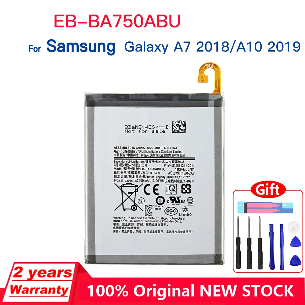 

Genuine New EB-BA750ABU Battery For Samsung Galaxy A7 (2018 Version )SM-A730x A730x SM-A750 Phone Replacement Batteries+Tools