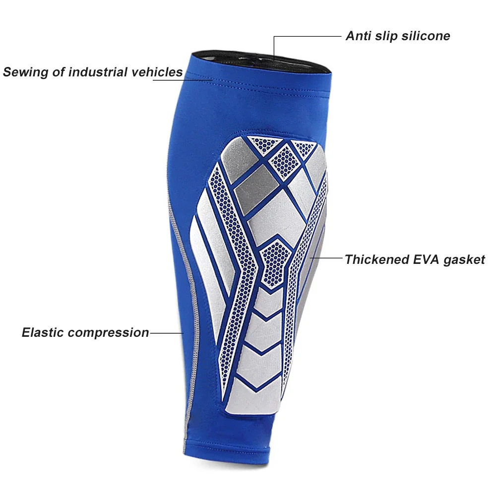 1Pcs Calf Compression Sleeves with EVA Pad for Men Women,Leg Support for Shin Splints - Shin Guards for Running Football Sports