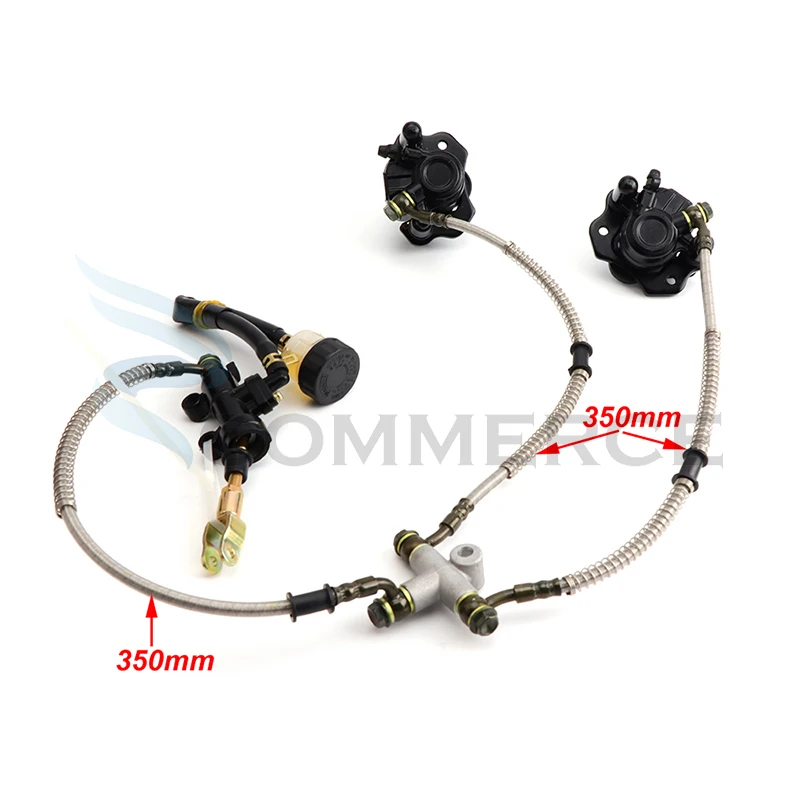 Foot brake Rear hydraulic double disc brake caliper system Kit For DIY 125cc 150cc 200cc 250cc ATV UTV Buggy Quad Bike Parts