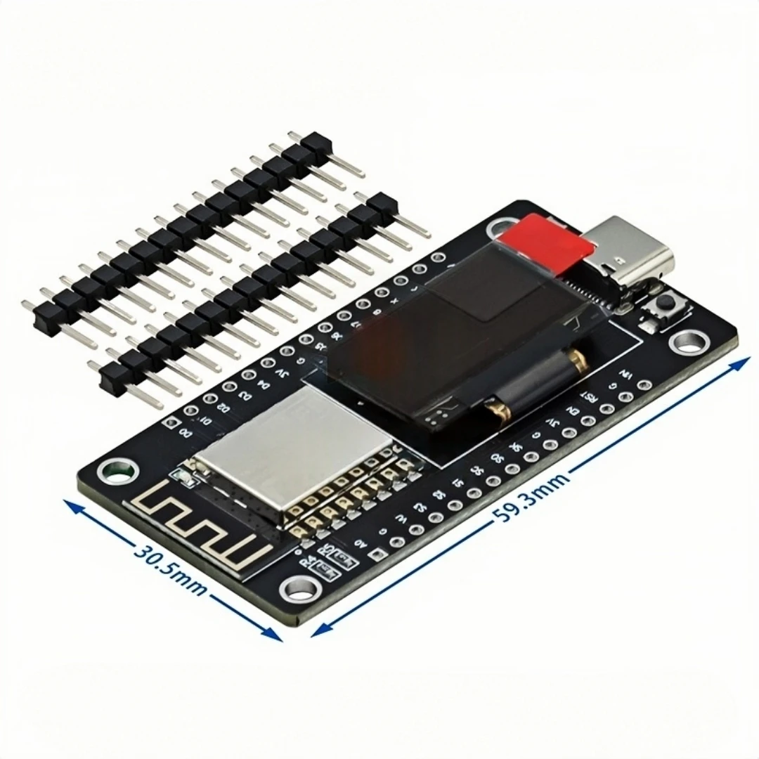 لوحة تطوير NodeMCU ESP8266 مع شاشة OLED 0.96 بوصة CH340G ESP-12F WiFi وحدة TYPE-C USB لـ Arduino/Micropython