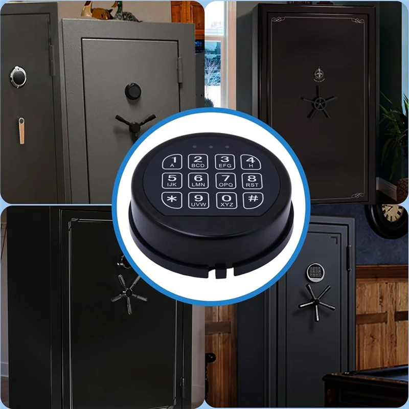 B24B Safe Replacement Lock With 2 Emergency Keys Black Safe Keypad Electronic Lock For Home, Commercial And Industrial