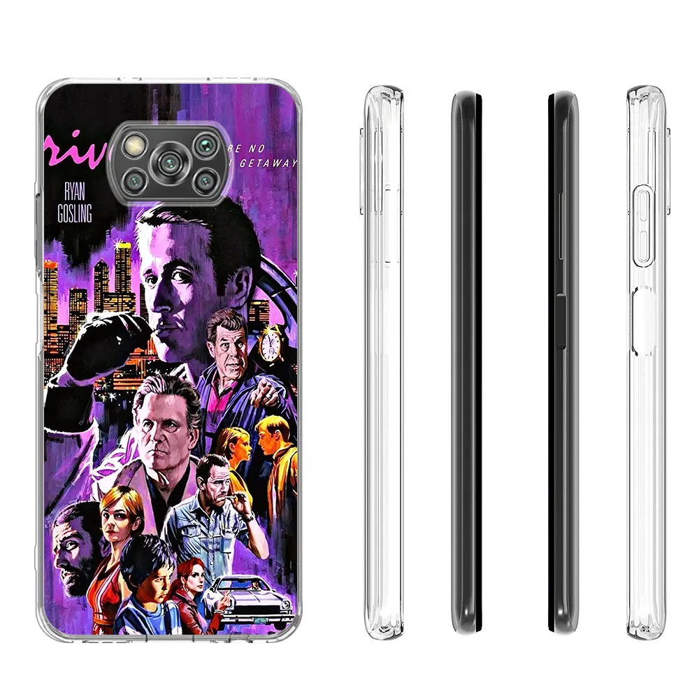 Movie Drive Ryan Gosling Art Case for Xiaomi Poco X6 X5 F4 M5s X3 NFC F1 F5 M5 M3 M4 GT F3 F2 X4 Pro Transparent Phone Cover