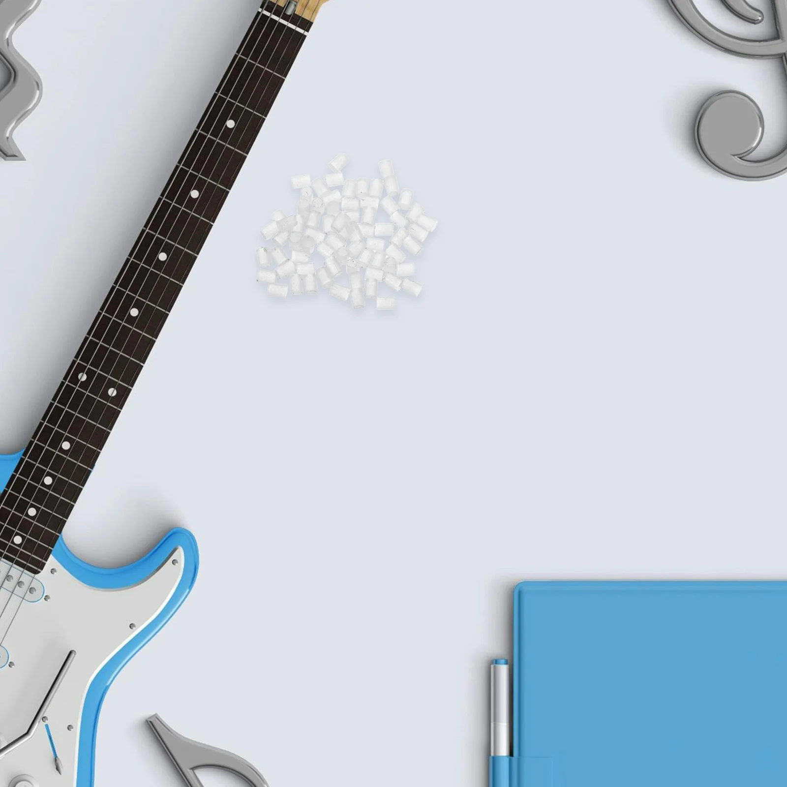 100 قطعة ضوء الليل الغيتار فريتس النقاط دائم الاكريليك حمض المهنية الأصابع موقف ماركر لمستلزمات الغيتار باس #4