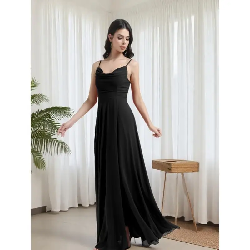 Novo vestido de dama de honra cleanfit h versão 00% material de linho tee-quarter sve ciwalk adequado para mulheres de meia-idade