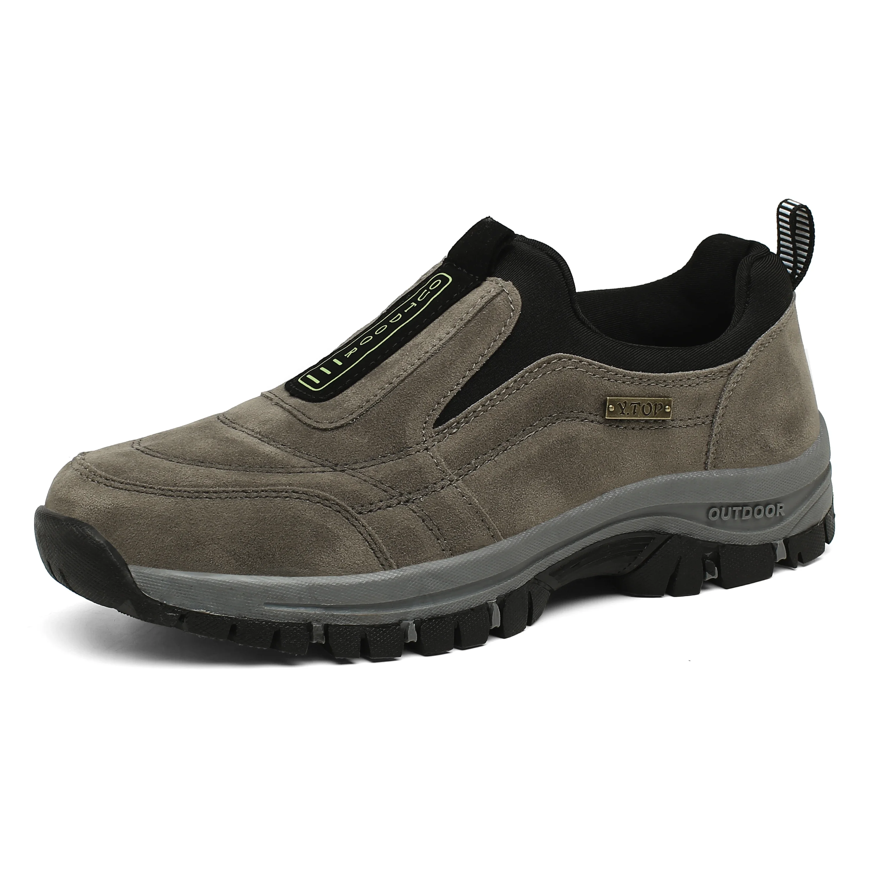Outdoor Shoes Men Sneakers Slip On Casual Men Shoes Suede Leather Shoe Breathable Outdoor Climbing Sneakers Men Trekking Shoes
