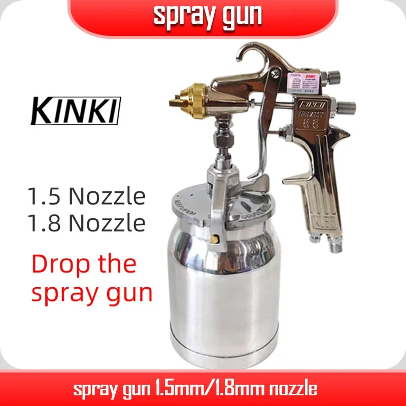 

Paint spray gun Kinki traditional lower pot spray gun 1.5mm/1.8mm nozzle automotive high-pressure pneumatic spray gun