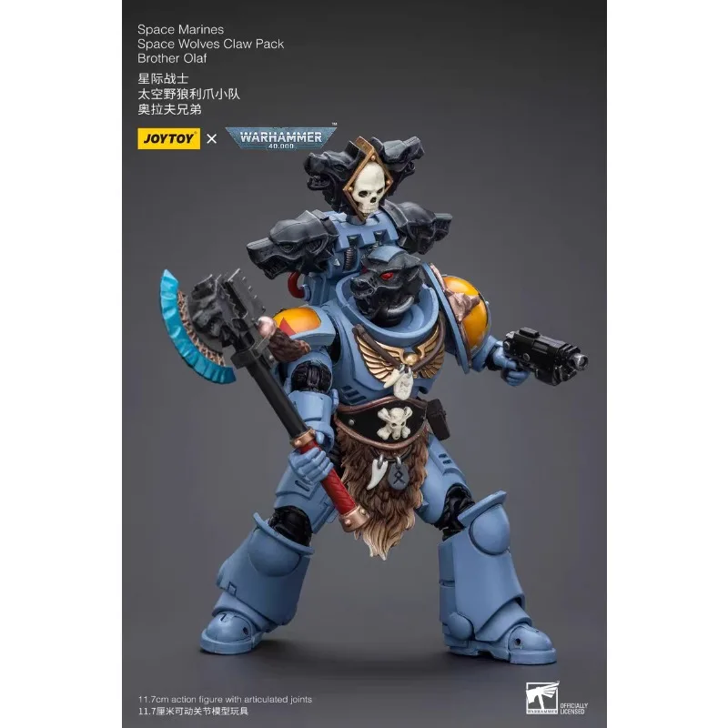 【JOYTOY】Warhammer 40K Space Marines Space Wolves Claw Pack Brother Olaf H11.7cm 1/18 Anime Figure