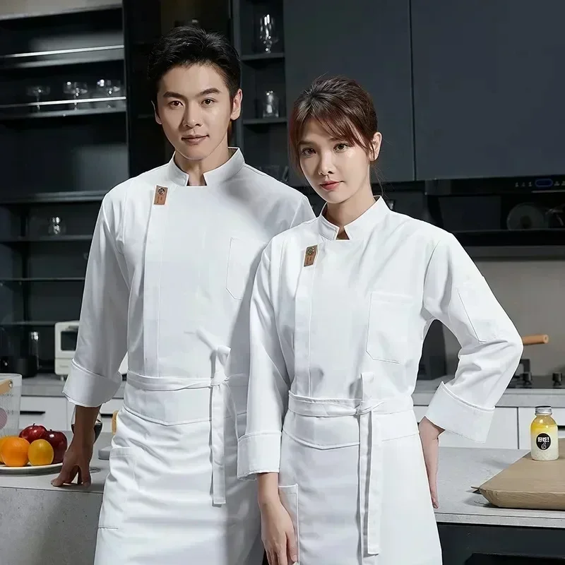 Dining Chef Uniform Long-Sleeved Men'S Autumn and Winter Clothing Hotel for Cook Restaurant Kitchen Chef Costume