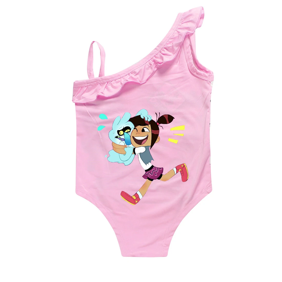 

The Ghost And Molly Mcgee Toddler Baby Swimsuit One Piece Kids Girls Swimming outfit Children Swimwear Bathing Suit 2-9Y