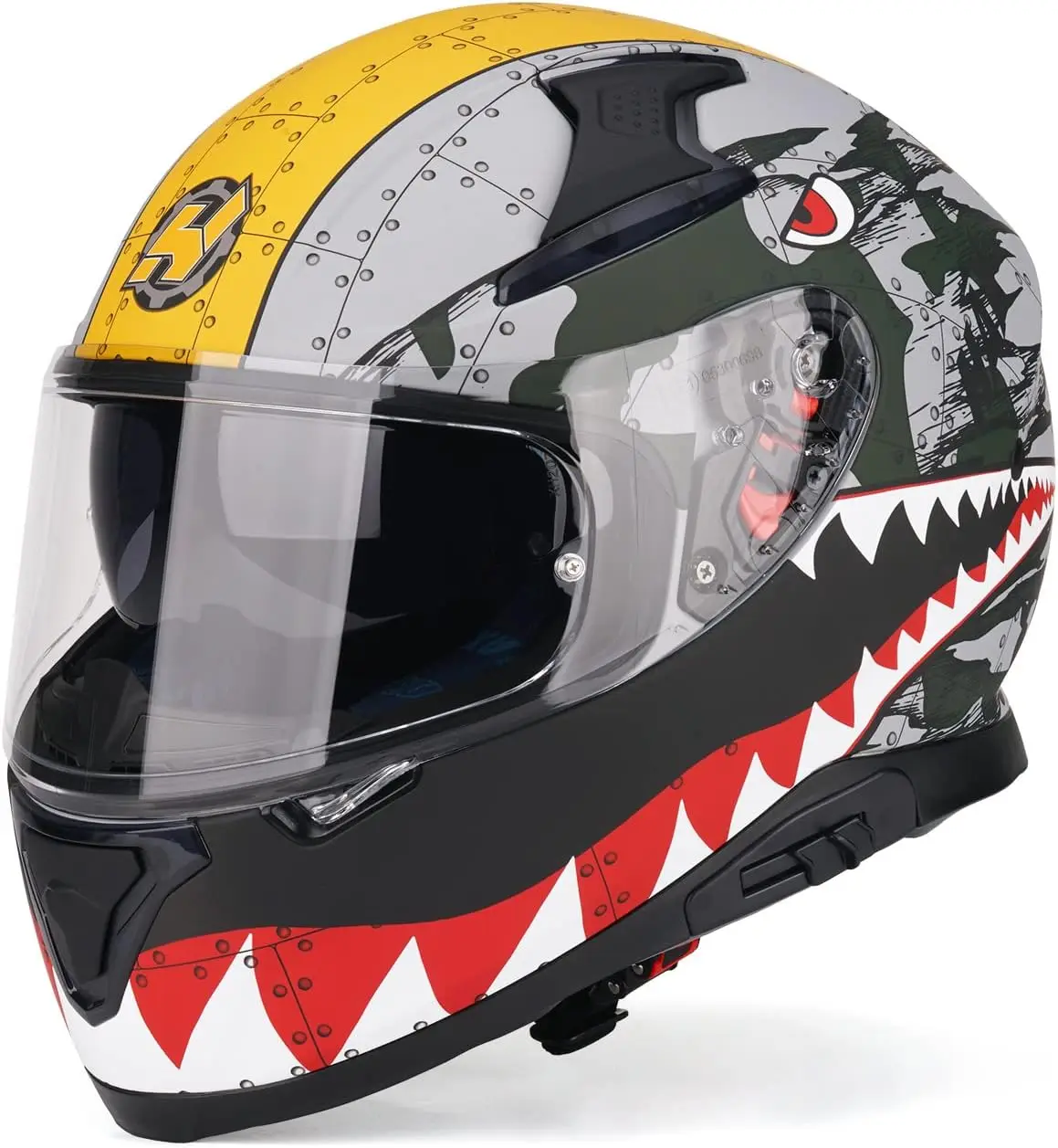 

Full Face Motorcycle DOT Approved Helmet with Dual Rear Wing and Pinlock Ready Lightweight and Durable Motorbike Street Bike Hel