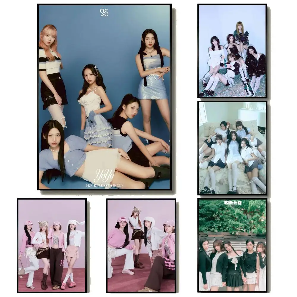 Kpop Girl group R-RESCENE Poster Modern Minimalist Wall Art Prints for Home Decor Interior Bedroom Living Room