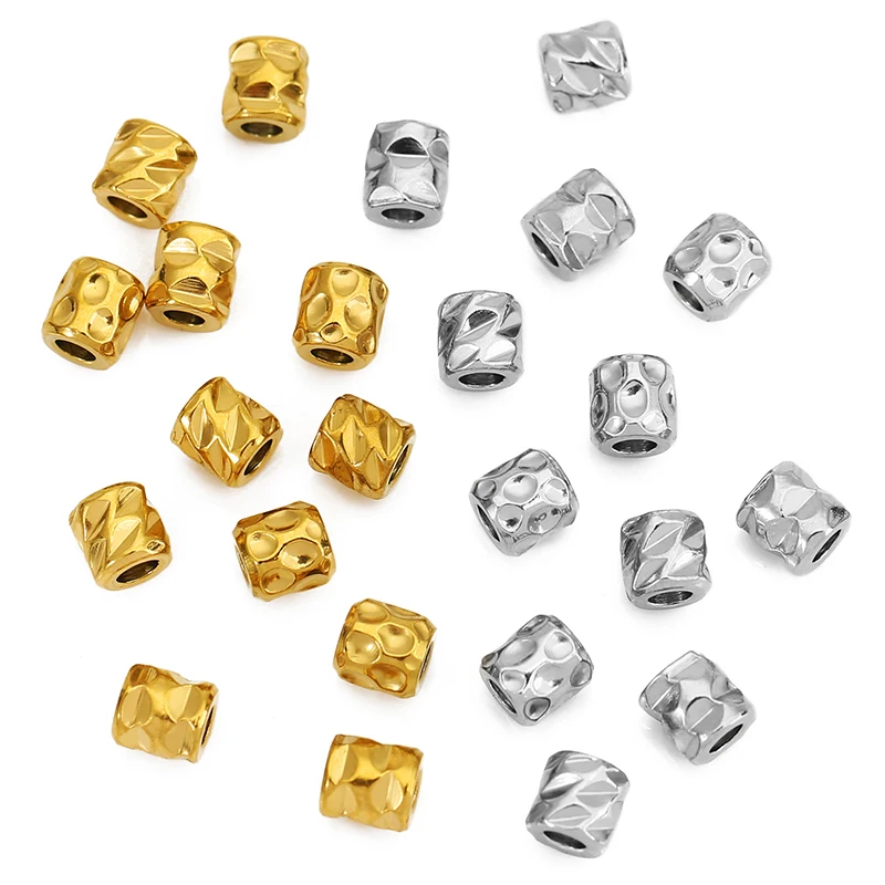 20pcs Stainless Steel Cylindrical Spacer Beads Loose Beads for Jewelry Making Beaded Bracelets Necklaces DIY Jewelry Accessories image 2