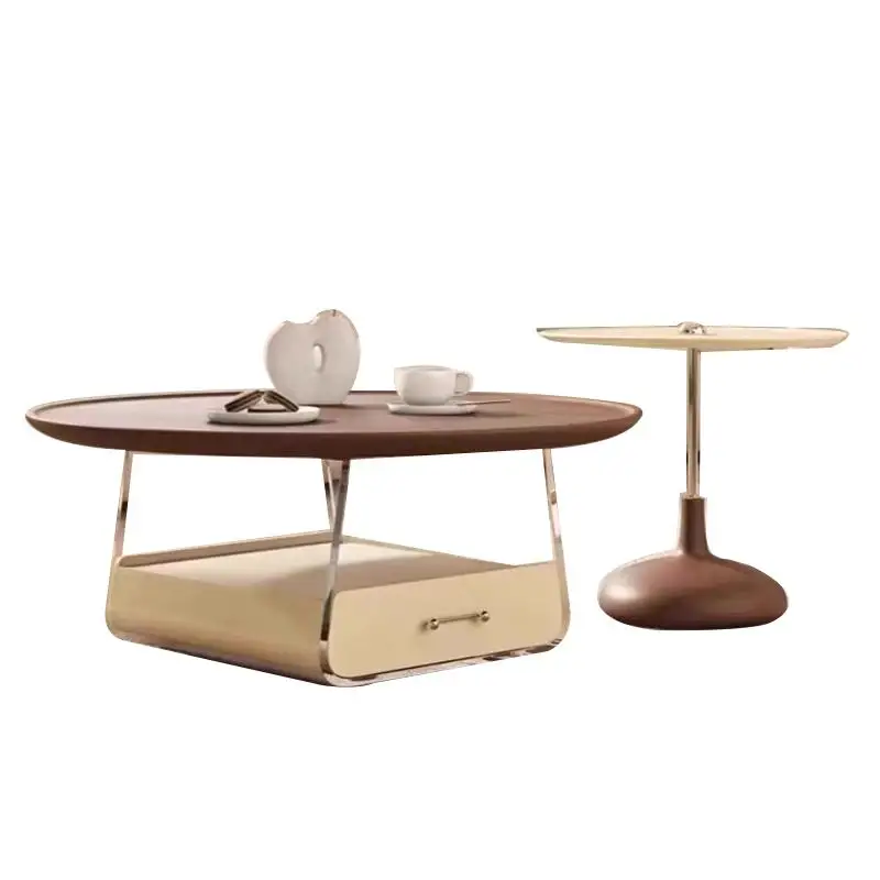 Cheap Transform Coffee Table Minimalist Unique Space Saving Italian Coffee Table Center Art Service Wood Couchtisch Furniture