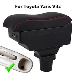 Armrest Box for Toyota Yaris Vitz Hatchback 2002 2003 2004 2005 2006 2007 2008 Centre Console Storage Box USB LED Accessory