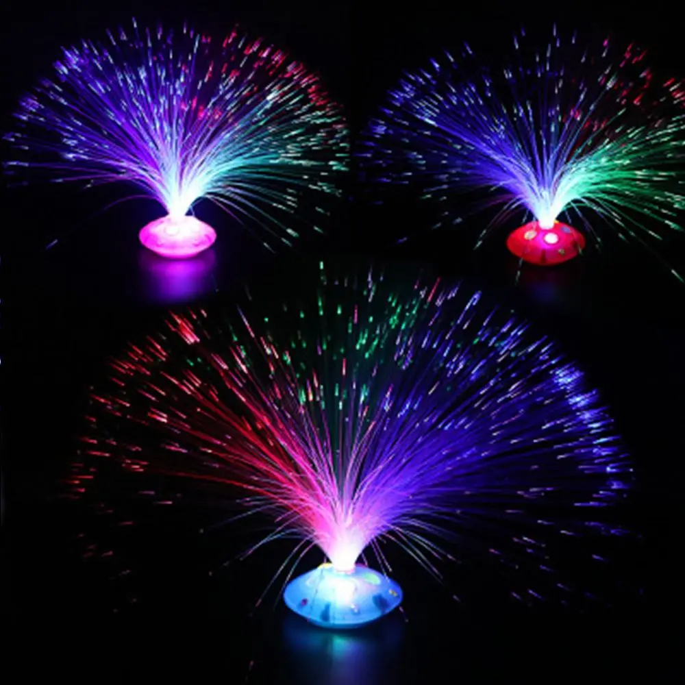 Geschenke, mehrfarbig wechselnde Party-Dekoration, Urlaub, Glasfaser-Lampe, Nachtlicht, LED-Licht, leuchtendes Spielzeug